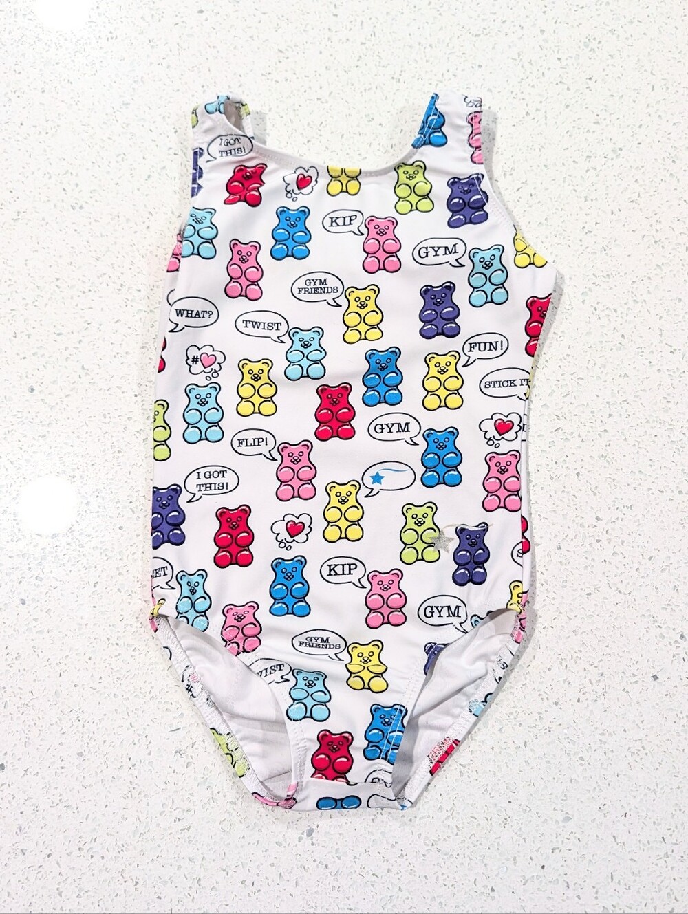 TINY TODDLER Destira Gymnastics Dance Leotard CXXS 2XS Small RAINBOW Gummy Bears